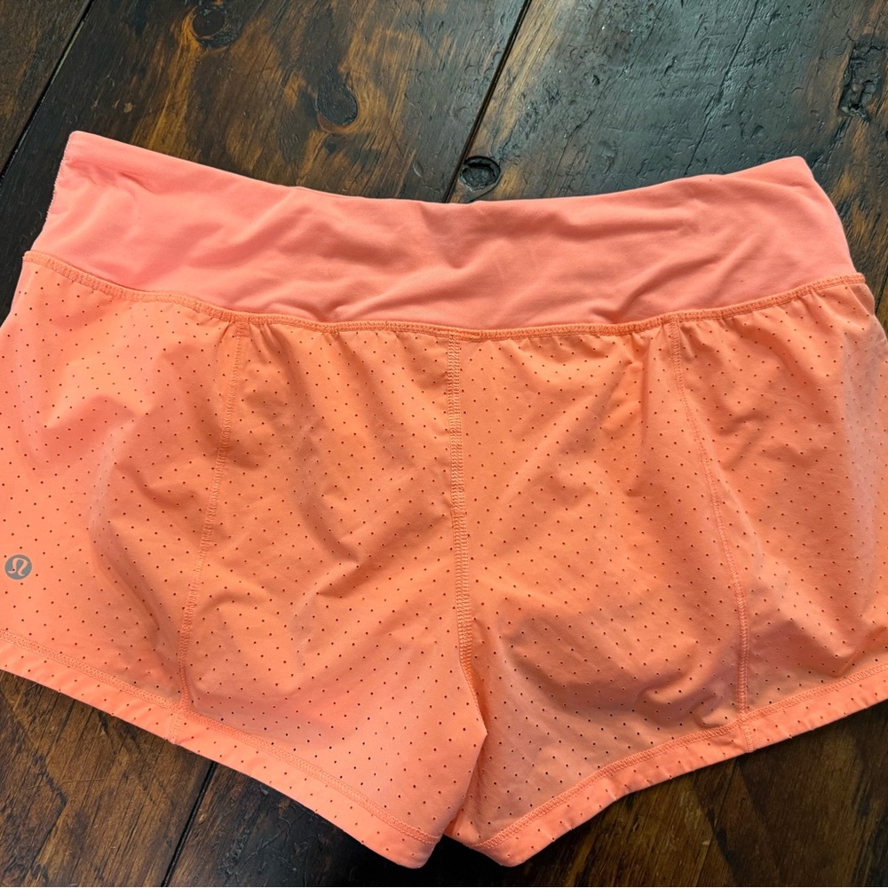 lululemon athletica Orange Athletic Shorts - Picture 2 of 3